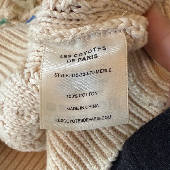 Cozy Knit Sweater with Colorful Embroidery- worn maybe twice. 265 retail - Picture 6 of 6